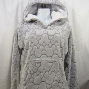 DISNEY gray MICKEY pullover fleece cover robe with hood Women S